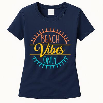 Beach Vibes Only Vacation Travel Womens T-Shirt