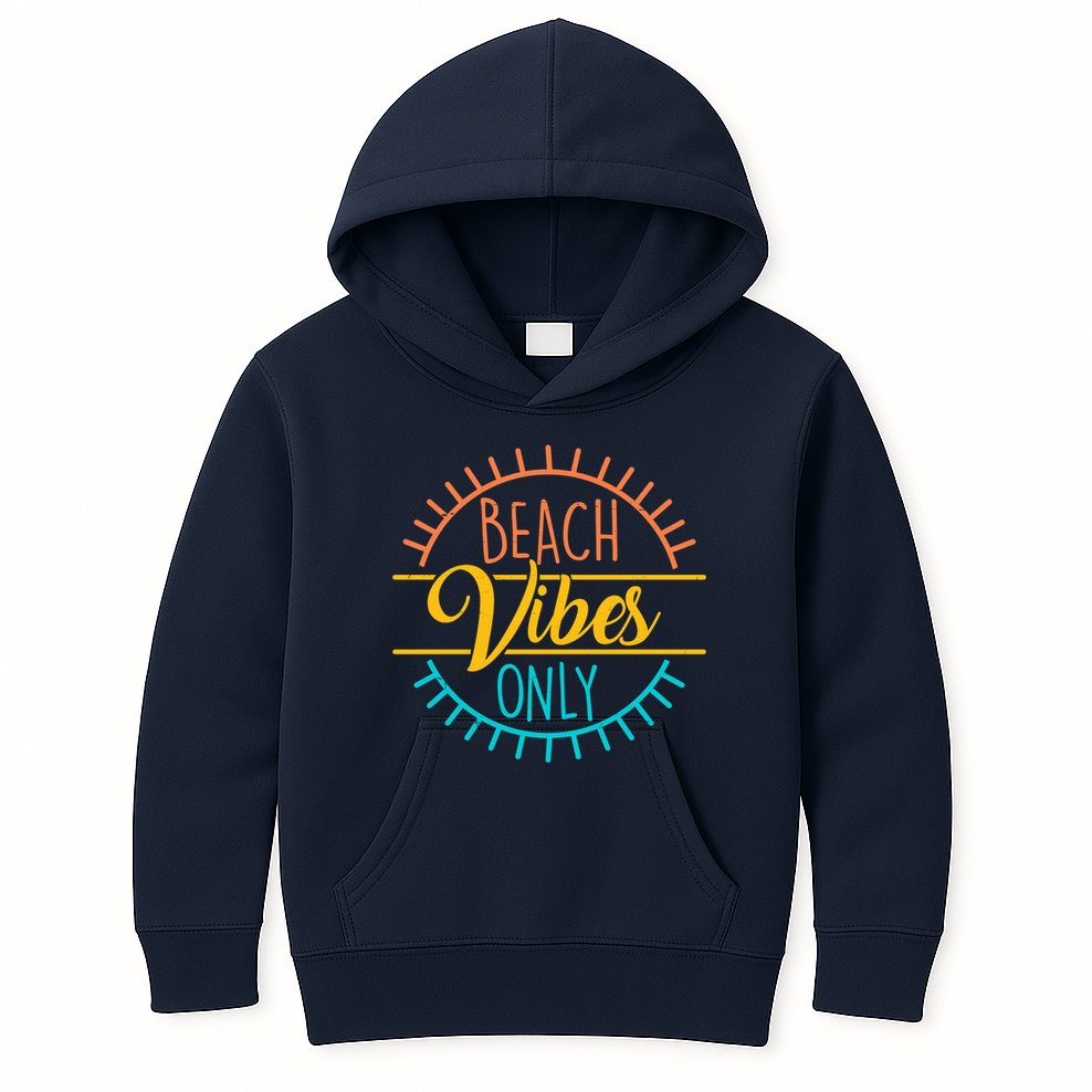 Beach Vibes Only Vacation Travel Kids Hoodie