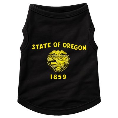 Blue Vintage Oregon Flag Gift Retro State Gift Usa Gift Doggie Tank