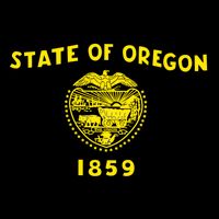 Blue Vintage Oregon Flag Gift Retro State Gift Usa Gift Doggie Tank