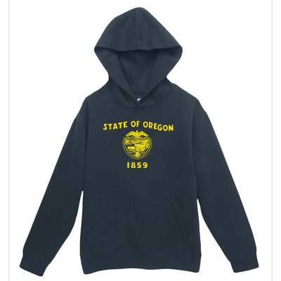 Blue Vintage Oregon Flag Gift Retro State Gift Usa Gift Urban Pullover Hoodie