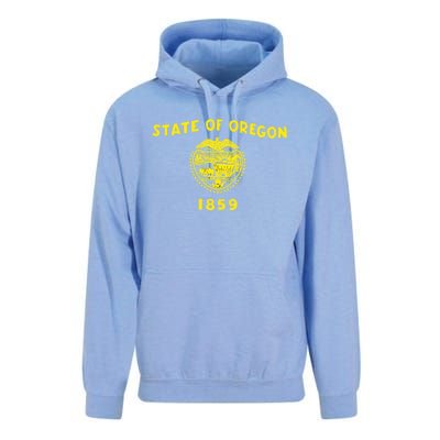 Blue Vintage Oregon Flag Gift Retro State Gift Usa Gift Unisex Surf Hoodie