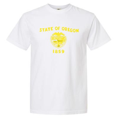 Blue Vintage Oregon Flag Gift Retro State Gift Usa Gift Garment-Dyed Heavyweight T-Shirt