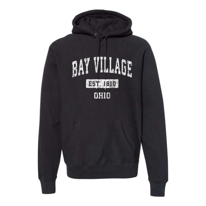 Bay Village Ohio Oh Vintage Sports Established Premium Hoodie