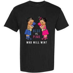 Blue Vs Pink Ethnic Boxing Babies Gender Reveals Garment-Dyed Heavyweight T-Shirt