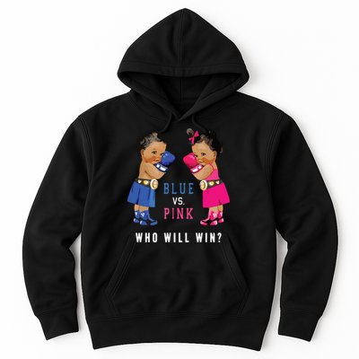 Blue Vs Pink Ethnic Boxing Babies Gender Reveals Hoodie
