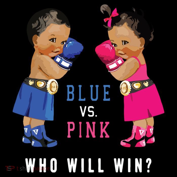 Blue Vs Pink Ethnic Boxing Babies Gender Reveals T-Shirt