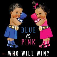 Blue Vs Pink Ethnic Boxing Babies Gender Reveals Tall T-Shirt