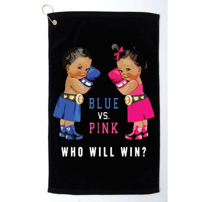 Blue Vs Pink Ethnic Boxing Babies Gender Reveals Golf Towel