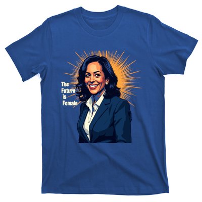 Bold Vibrant Portrait Of Kamala The Future Is Female Kamala Harris Portrait T-Shirt