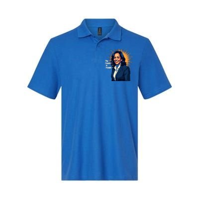 Bold Vibrant Portrait Of Kamala The Future Is Female Kamala Harris Portrait Softstyle Adult Sport Polo