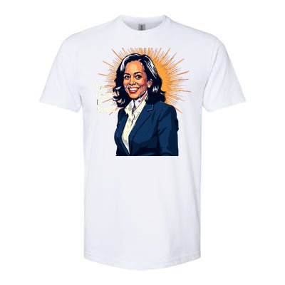 Bold Vibrant Portrait Of Kamala The Future Is Female Kamala Harris Portrait Softstyle® CVC T-Shirt