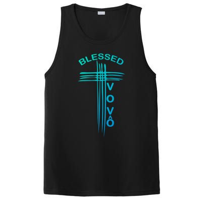 Blessed Vovo Portuguese Grandpa Christian Cross Gift PosiCharge Competitor Tank