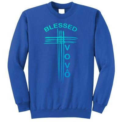 Blessed Vovo Portuguese Grandpa Christian Cross Gift Sweatshirt