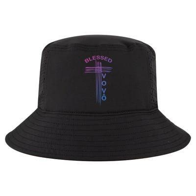 Blessed Vovo Portuguese Grandpa Christian Cross Gift Cool Comfort Performance Bucket Hat