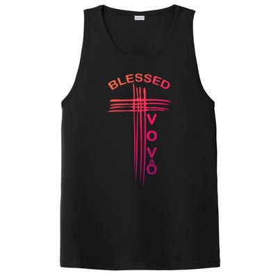 Blessed Vovo Portuguese Grandpa Christian Cross Gift PosiCharge Competitor Tank