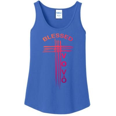 Blessed Vovo Portuguese Grandpa Christian Cross Gift Ladies Essential Tank