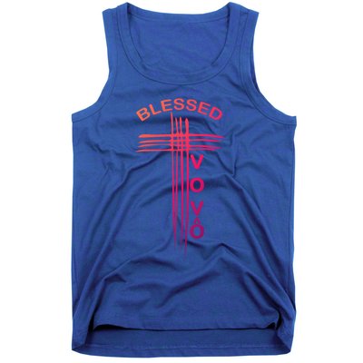 Blessed Vovo Portuguese Grandpa Christian Cross Gift Tank Top