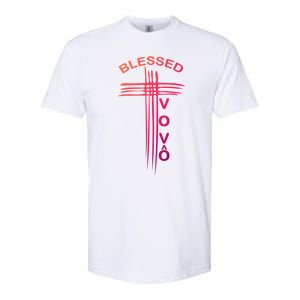 Blessed Vovo Portuguese Grandpa Christian Cross Gift Softstyle CVC T-Shirt