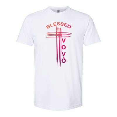 Blessed Vovo Portuguese Grandpa Christian Cross Gift Softstyle CVC T-Shirt