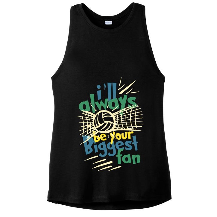Beach Volleyball Player ILl Always Be Your Biggest Fan Hit Gift Ladies PosiCharge Tri-Blend Wicking Tank