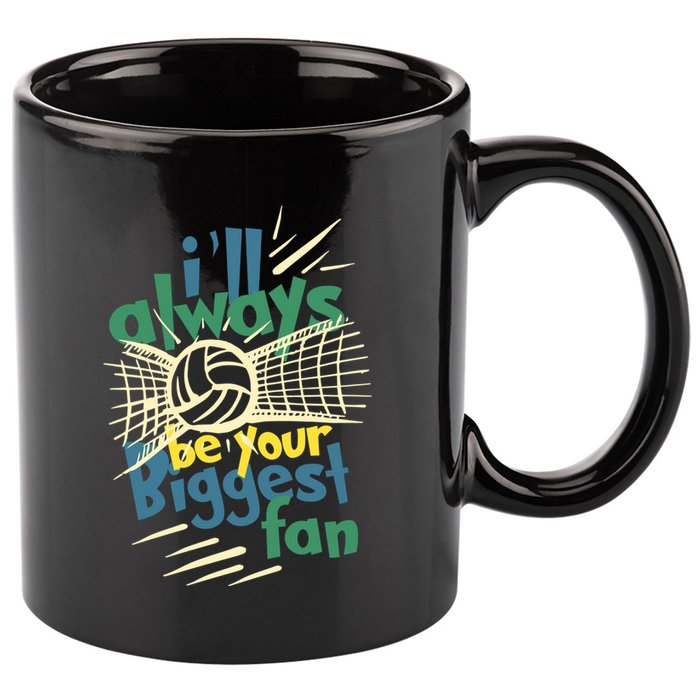 Beach Volleyball Player ILl Always Be Your Biggest Fan Hit Gift 11oz C Handle Ceramic Mug