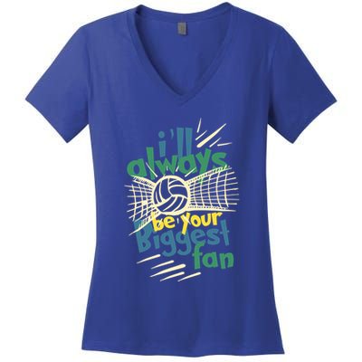 Beach Volleyball Player ILl Always Be Your Biggest Fan Hit Gift Women's V-Neck T-Shirt
