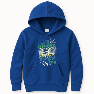 Beach Volleyball Player ILl Always Be Your Biggest Fan Hit Gift Kids Hoodie