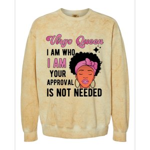 Black Virgo Queen Virgo Zodiac Sign Melanin Virgo Horoscope Gift Colorblast Crewneck Sweatshirt