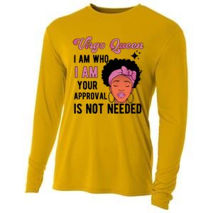 Black Virgo Queen Virgo Zodiac Sign Melanin Virgo Horoscope Gift Cooling Performance Long Sleeve Crew