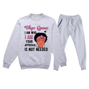 Black Virgo Queen Virgo Zodiac Sign Melanin Virgo Horoscope Gift Premium Crewneck Sweatsuit Set