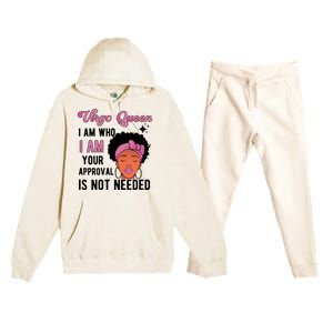 Black Virgo Queen Virgo Zodiac Sign Melanin Virgo Horoscope Gift Premium Hooded Sweatsuit Set