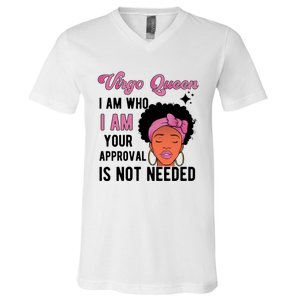 Black Virgo Queen Virgo Zodiac Sign Melanin Virgo Horoscope Gift V-Neck T-Shirt