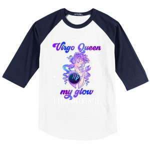 Black Virgo Queen Melanin Virgo Zodiac Sign Virgo Astrology Gift Baseball Sleeve Shirt