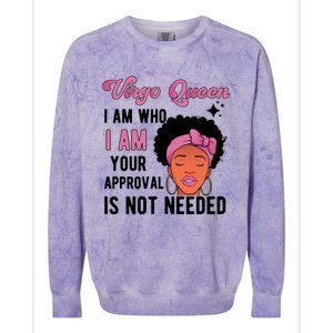 Black Virgo Queen Virgo Zodiac Sign Melanin Virgo Horoscope Gift Colorblast Crewneck Sweatshirt