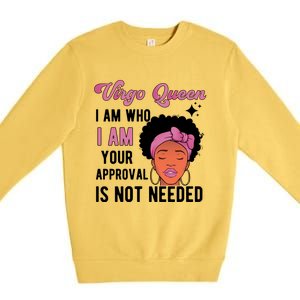 Black Virgo Queen Virgo Zodiac Sign Melanin Virgo Horoscope Gift Premium Crewneck Sweatshirt