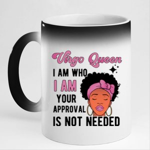 Black Virgo Queen Virgo Zodiac Sign Melanin Virgo Horoscope Gift 11oz Black Color Changing Mug