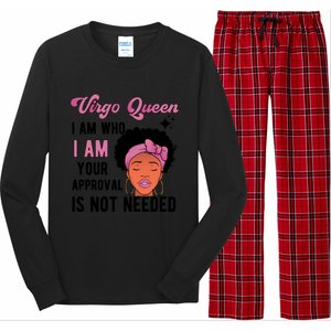 Black Virgo Queen Virgo Zodiac Sign Melanin Virgo Horoscope Gift Long Sleeve Pajama Set