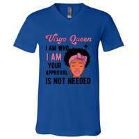 Black Virgo Queen Virgo Zodiac Sign Melanin Virgo Horoscope Gift V-Neck T-Shirt