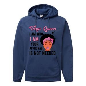 Black Virgo Queen Virgo Zodiac Sign Melanin Virgo Horoscope Gift Performance Fleece Hoodie