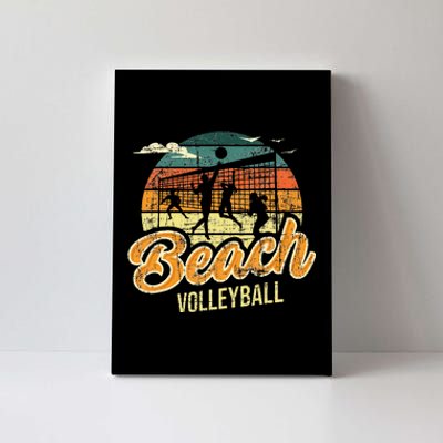 Beach Volleyball Retro Vintage Athletes Players Setters Canvas