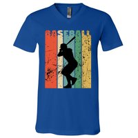 Baseball Vintage Retro Distressed Funny Gift V-Neck T-Shirt