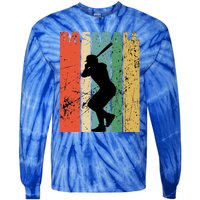 Baseball Vintage Retro Distressed Funny Gift Tie-Dye Long Sleeve Shirt