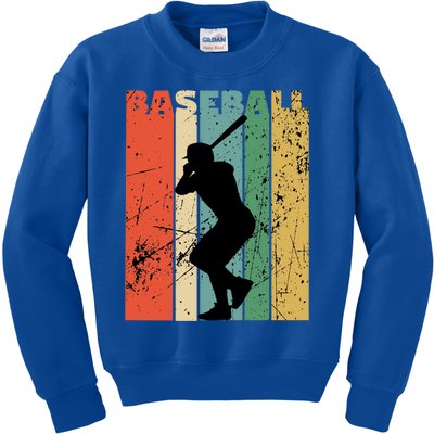 Baseball Vintage Retro Distressed Funny Gift Kids Sweatshirt