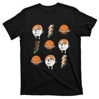 Basketball Vibes Retro Vintage Season Lightning Game Day T-Shirt