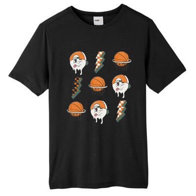 Basketball Vibes Retro Vintage Season Lightning Game Day Tall Fusion ChromaSoft Performance T-Shirt