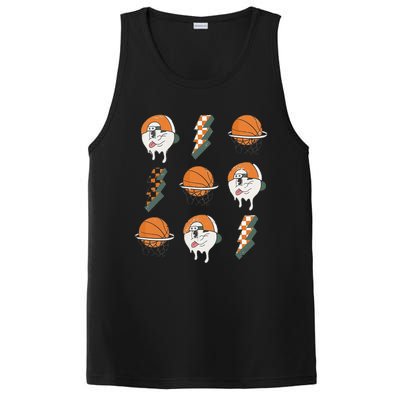 Basketball Vibes Retro Vintage Season Lightning Game Day PosiCharge Competitor Tank