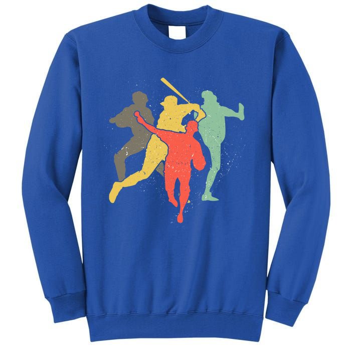 Baseball Vintage Retro Catcher Pitcher Batter Gift Tall Sweatshirt