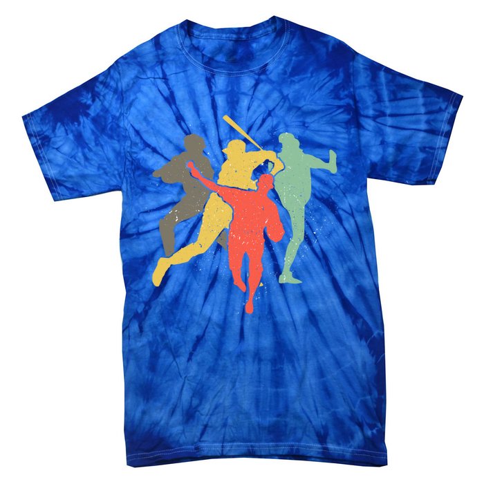 Baseball Vintage Retro Catcher Pitcher Batter Gift Tie-Dye T-Shirt