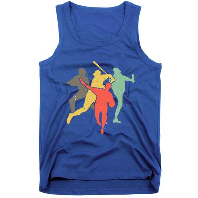 Baseball Vintage Retro Catcher Pitcher Batter Gift Tank Top